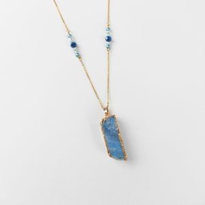 Golden Plated Natural Crackle Necklace